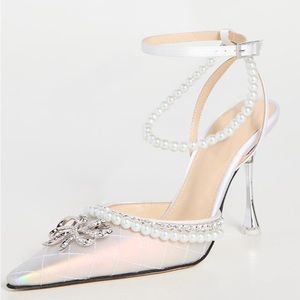 Mach & Mach Iridescent Bow of Elizabeth High Heels